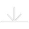 Ekena Millwork Saratoga Architectural Grade PVC Gable Bracket, 84"W x 45 1/2"H x 4"D x 4"F, 13/12 Pitch GBP084X46X0404SAR00 - alternate 4